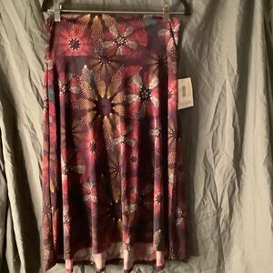LuLaRoe A-Line Skirt with Vibrant Floral Pattern